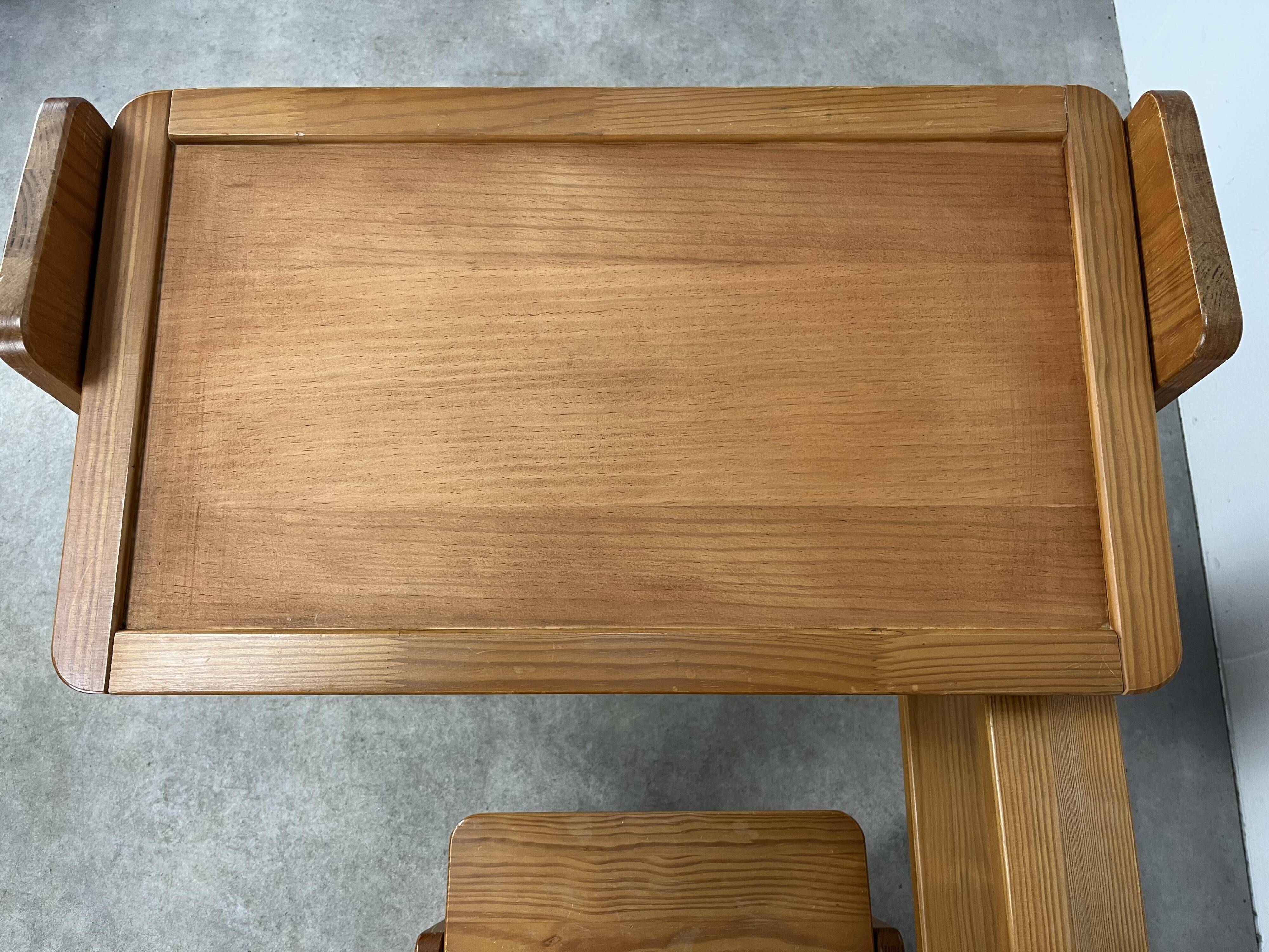 Trama folding pine children's desk, desk