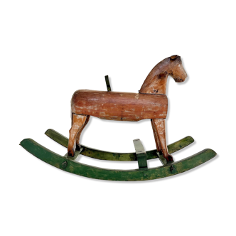 Wooden rocking horse