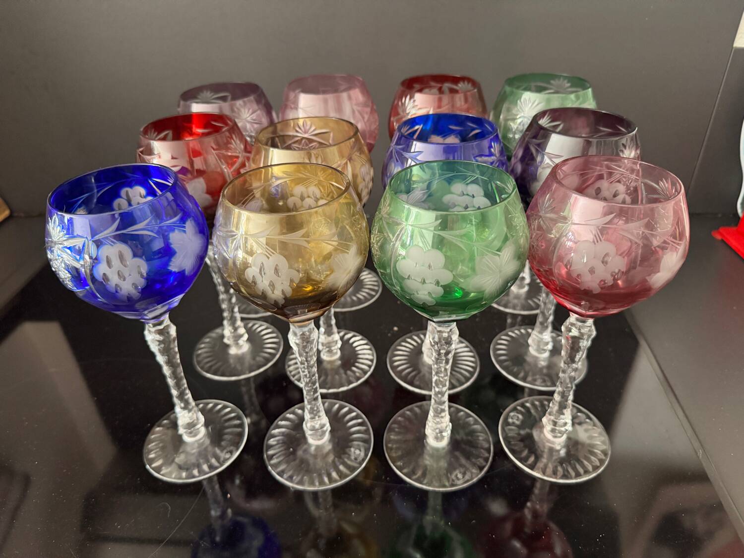 Lorraine crystal stemmed glasses