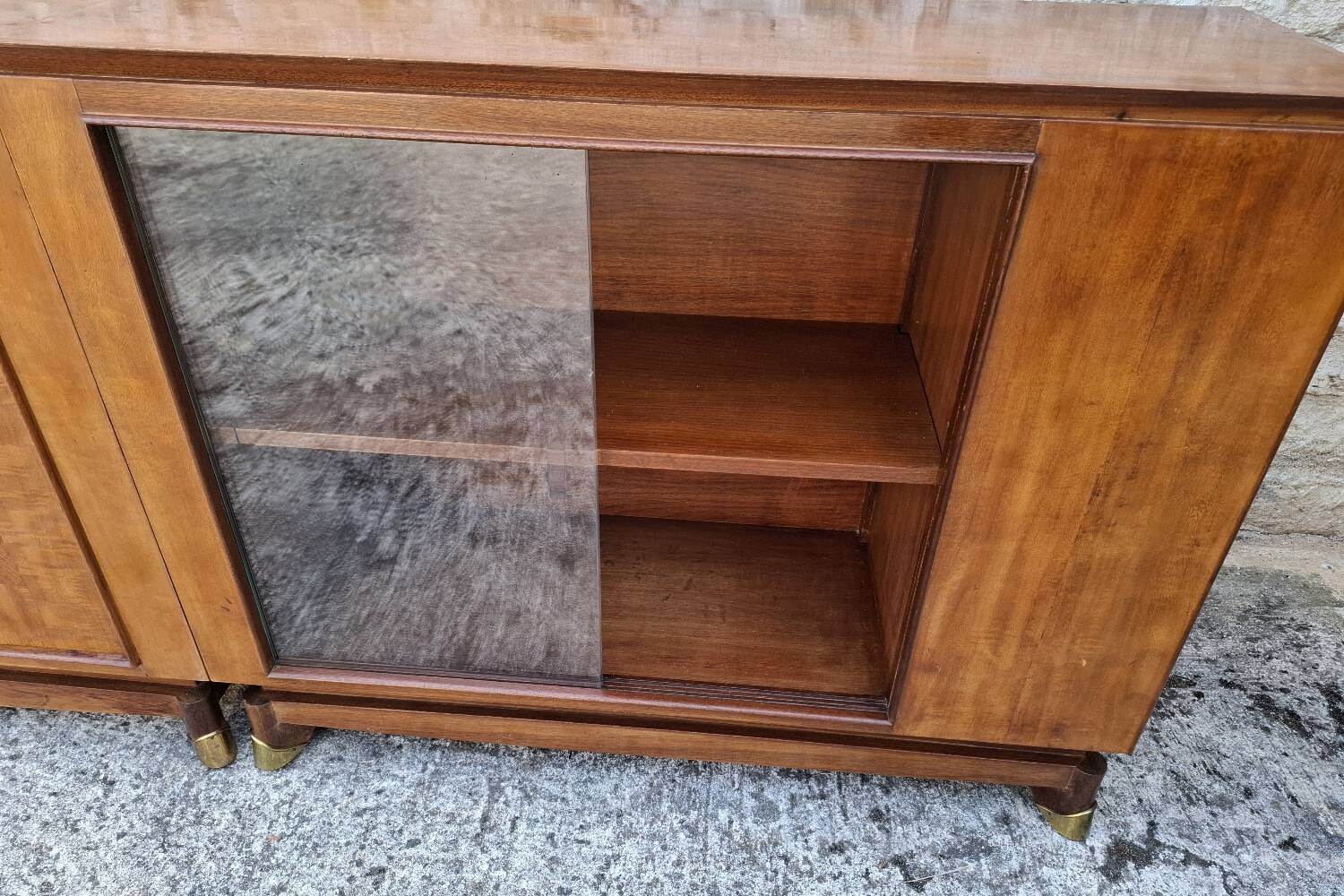 Mahogany glass sideboard, 1950