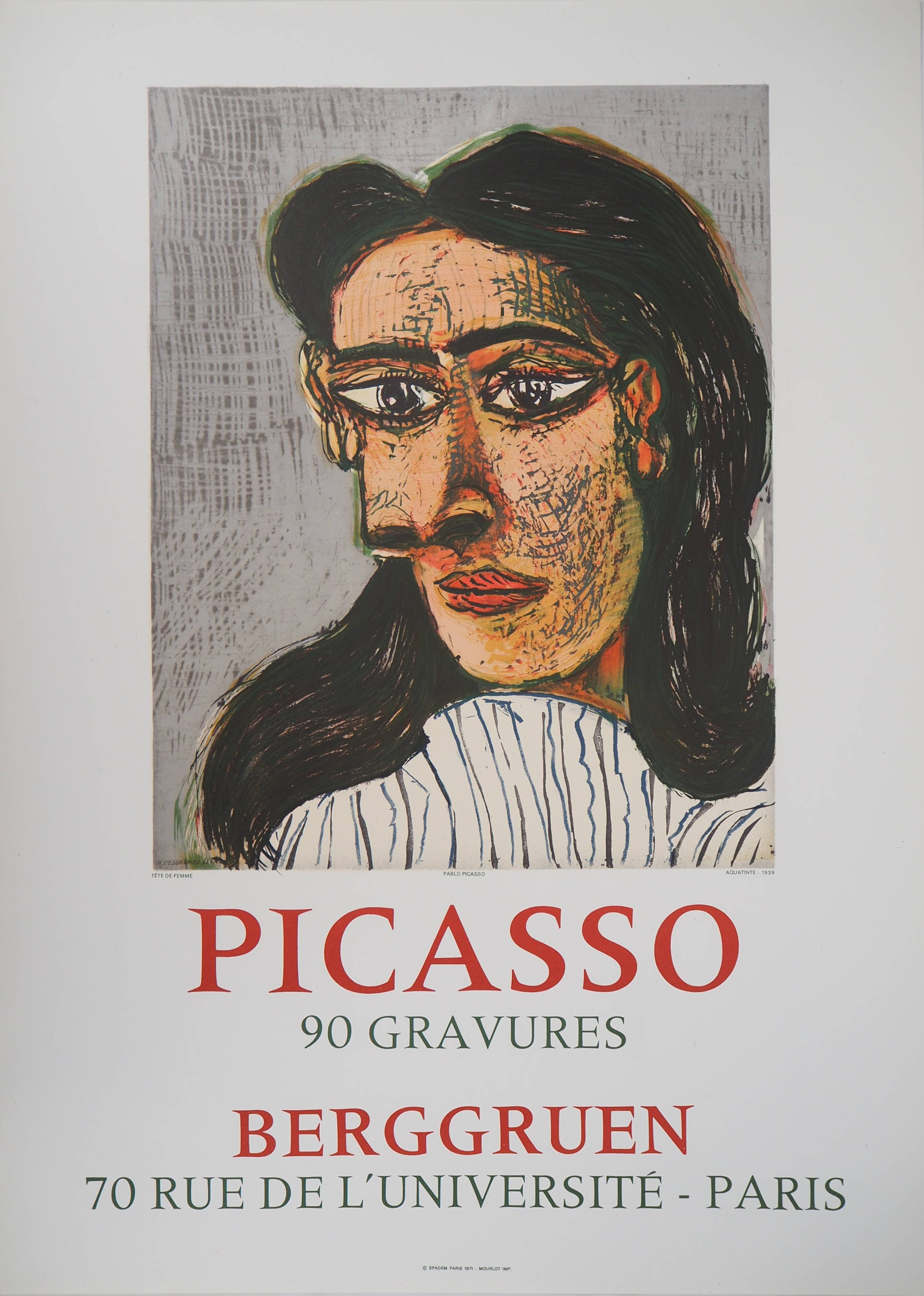 Pablo PICASSO: Portrait of a woman - Signed Lithograph, 1977