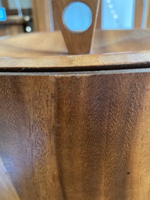Vintage champagne bucket / teak ice cream