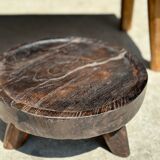 table basse en teck blond quadripode