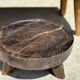 Coffee table in blond teak quadripod