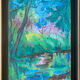 Table "Reflections in water" HST from 1942 by Marcelle GUETTA-FATTAL (1922-2009)