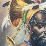 Signed African portrait