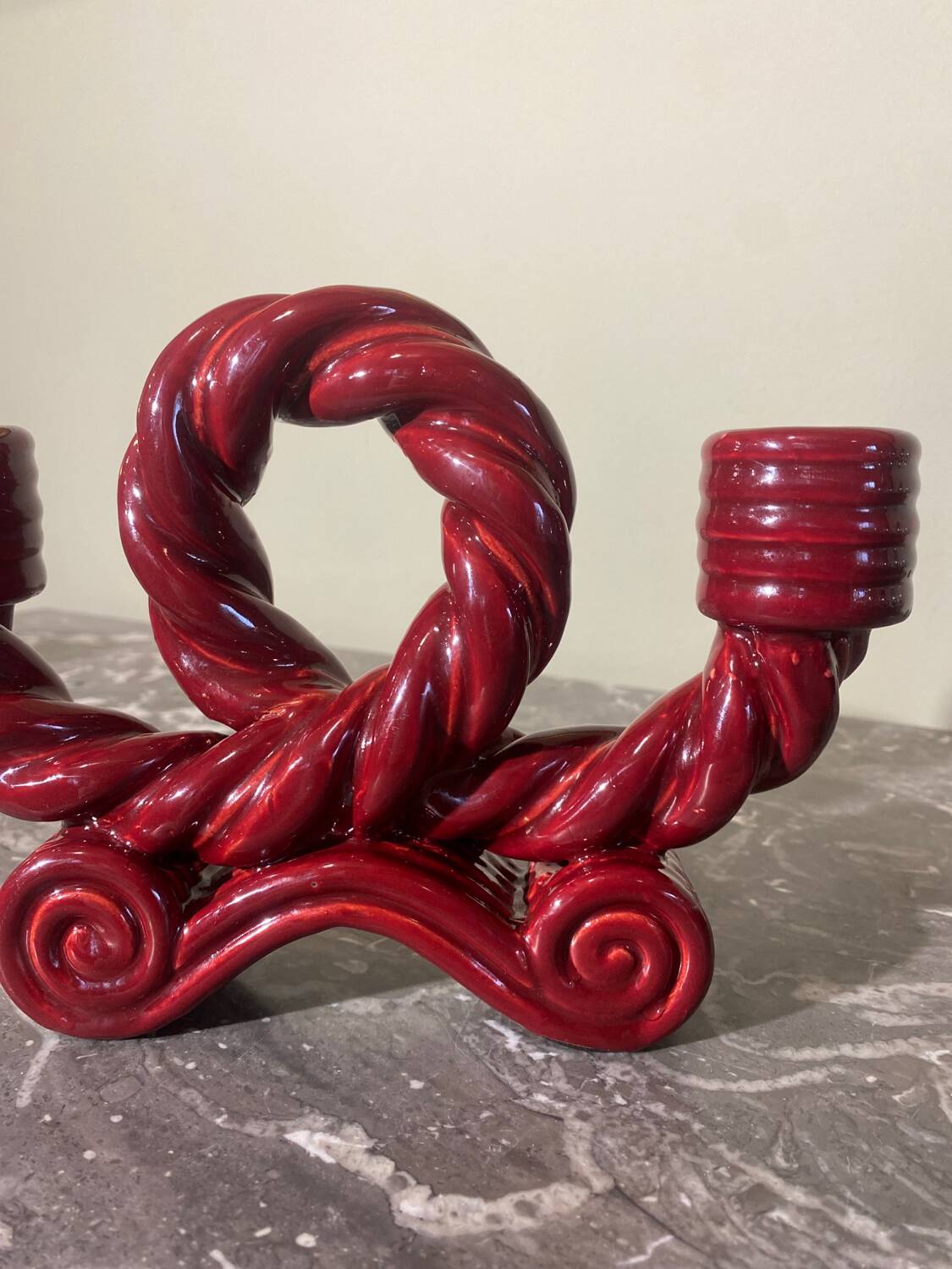 Braided ceramic chandelier