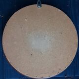 Small vintage round mirror 1980 with rattan rim