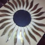 Mirror flower in brass 1970 62cm