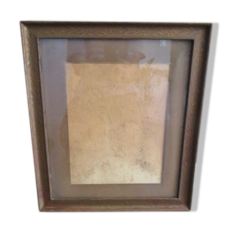 Old frame in worked wood