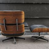 Armchair and ottoman by Charles et Ray Eames, Herman Miller edition, 1970