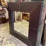 Miroir cuir marron