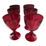 Verres cristal d arques Rambouillet rouge