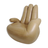 Vintage Pop Art Leather Hand Chair