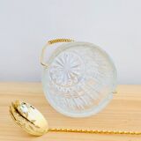 Crystal ice bucket and spoon thereof