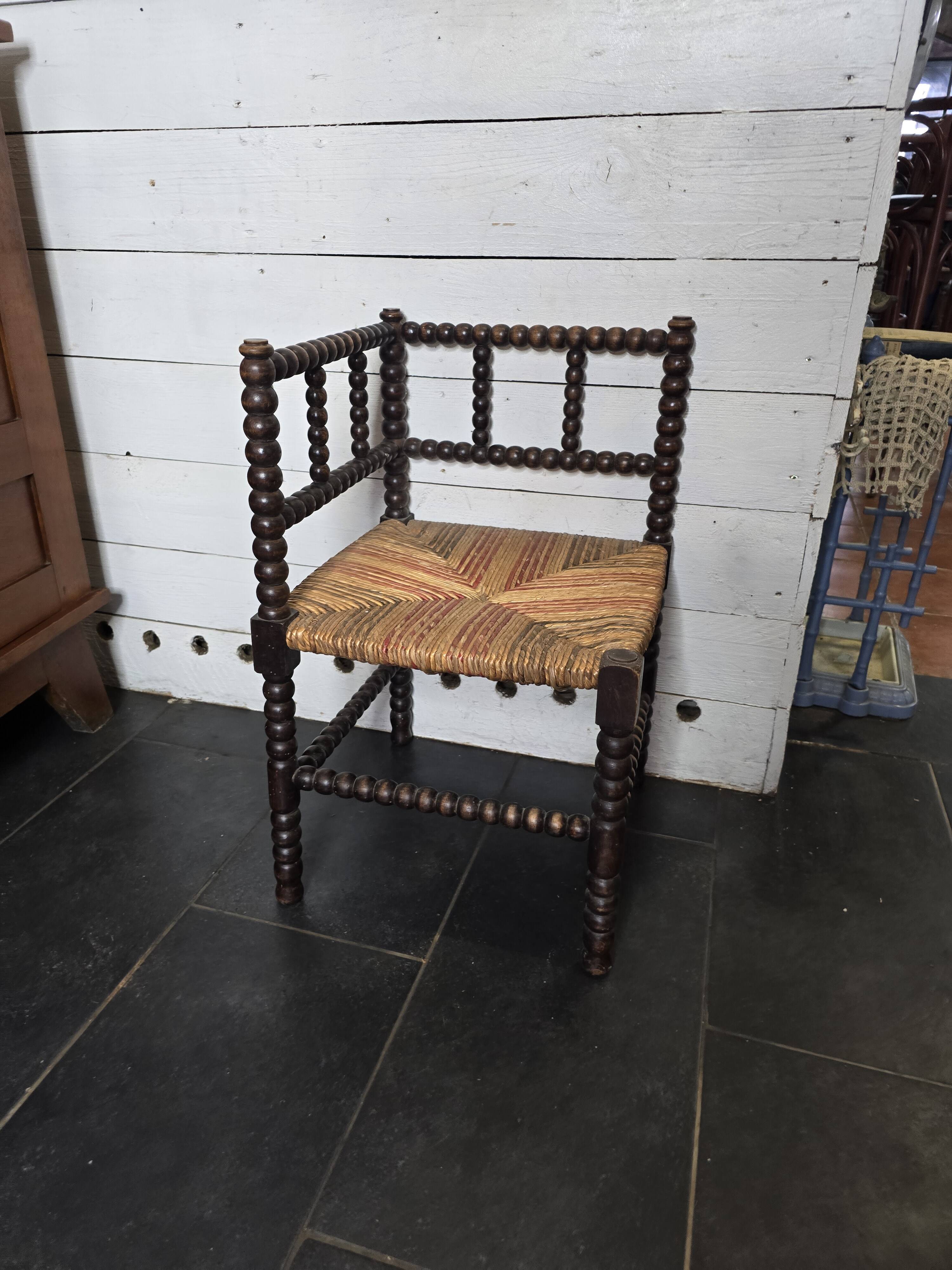 Fireplace corner armchair