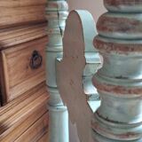 vintage turquoise wooden chairs