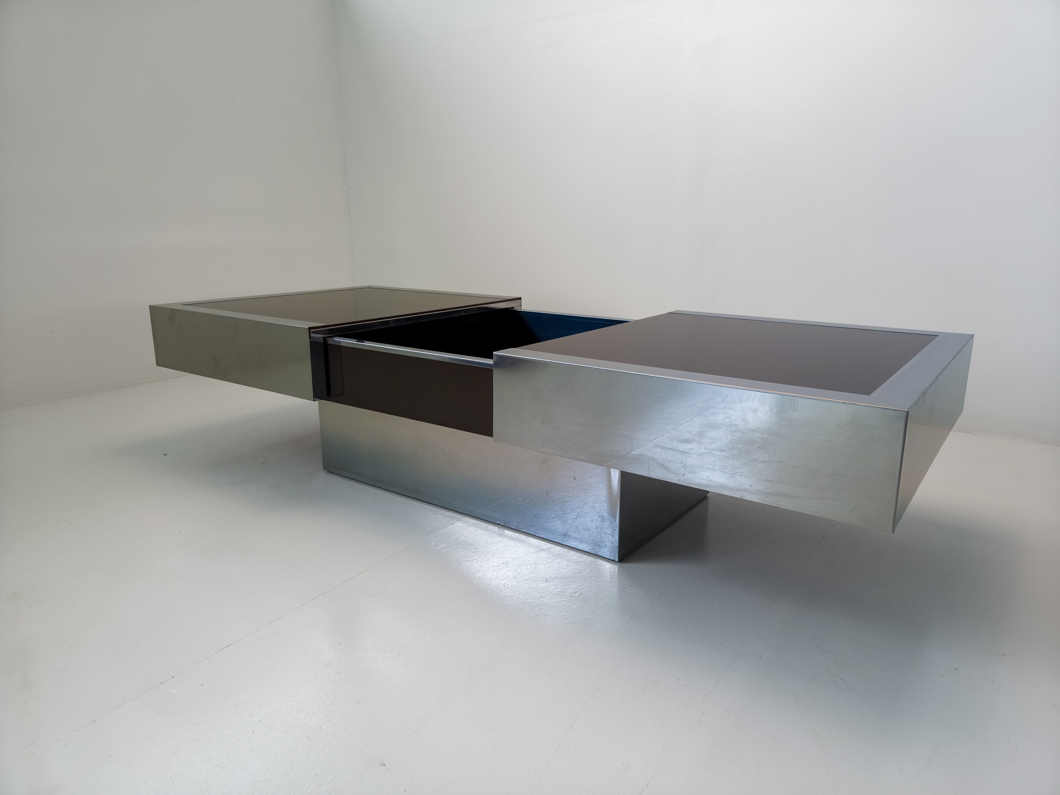 Table basse bar extensible Cidue par Willy Rizzo – Italie, 1970