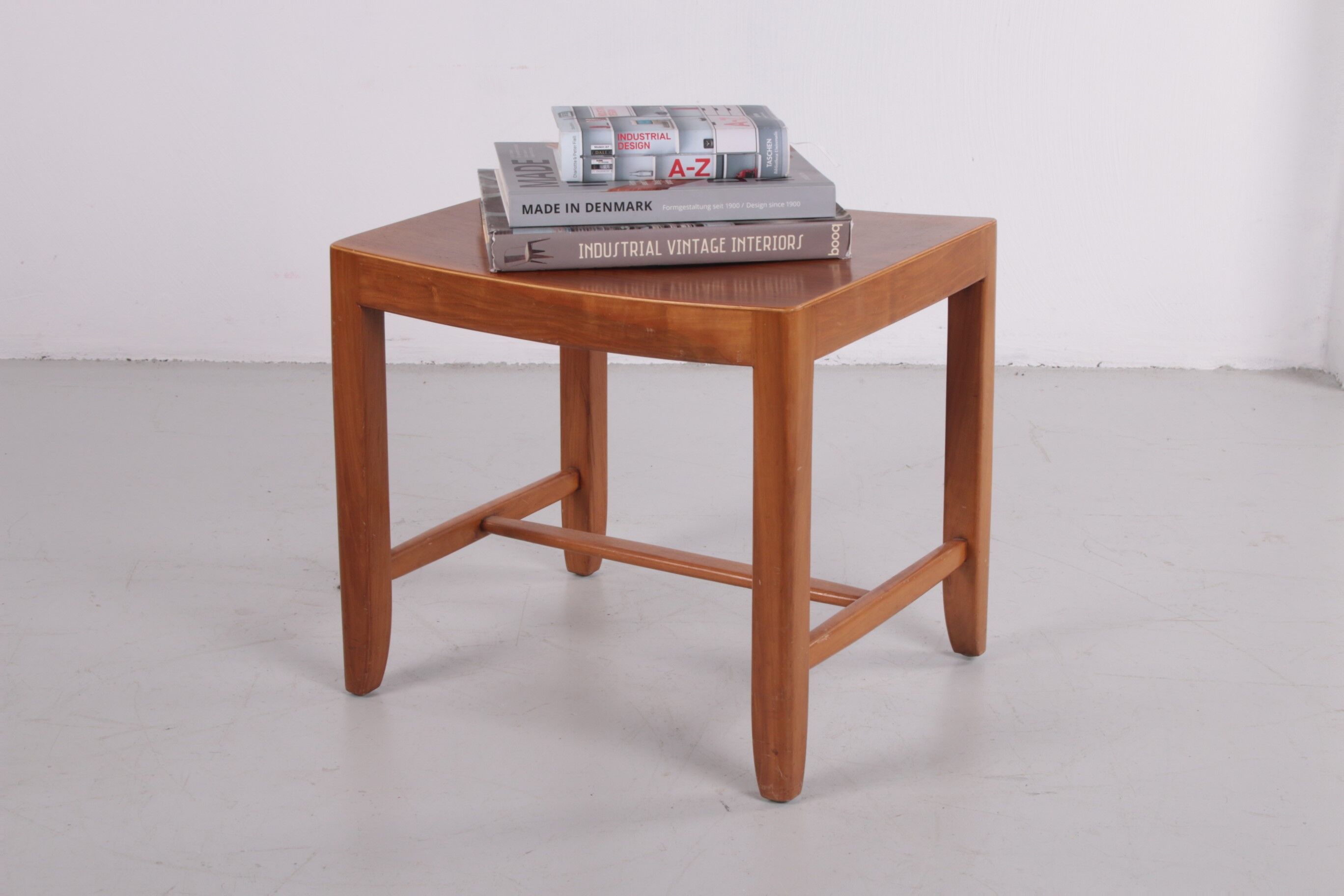 Danish beech wood sidetable / stool, 1960s