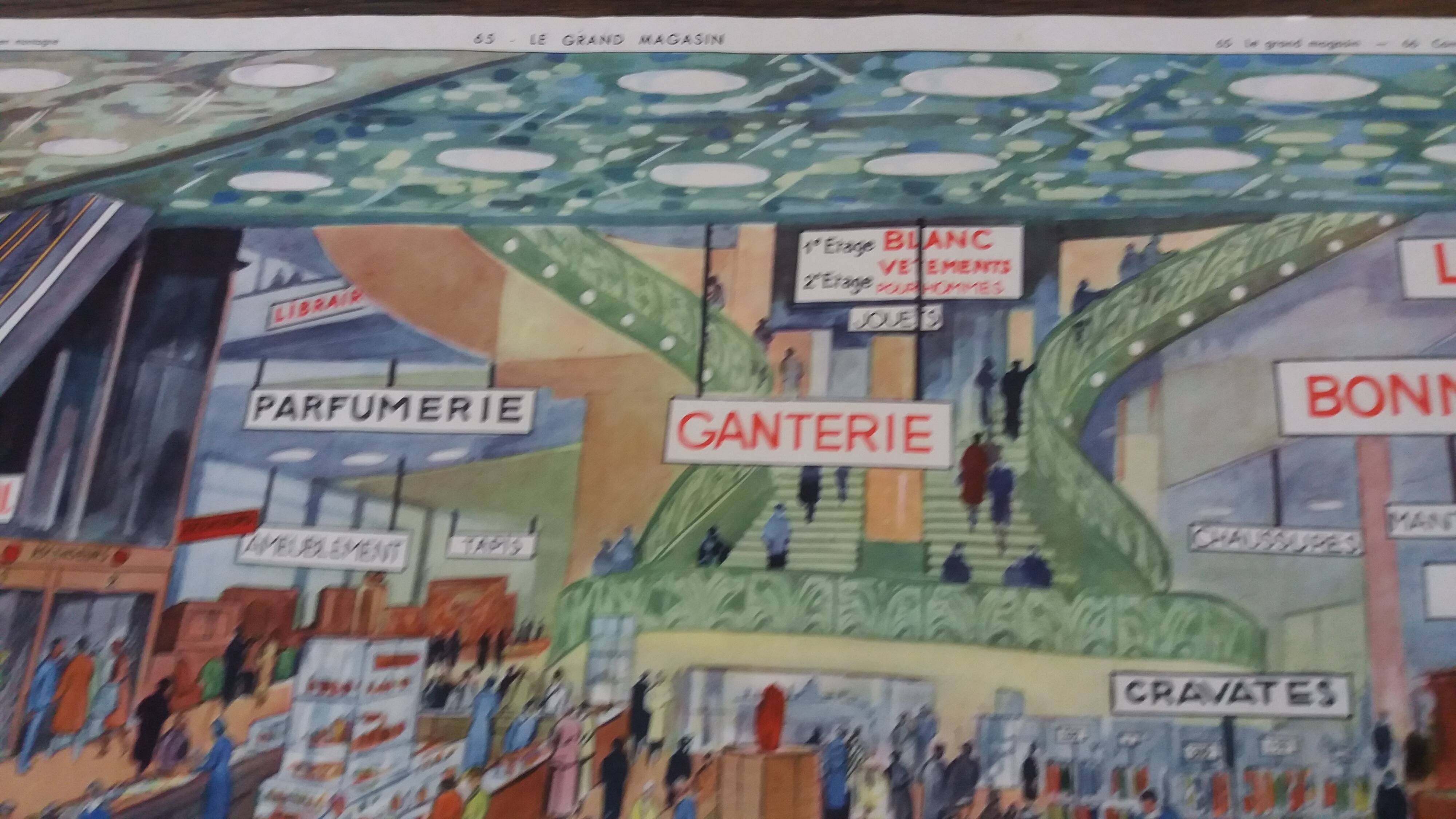Educational poster for schools, the department store, Rossignol Montmorillon