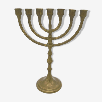 Brass ménorah chandelier