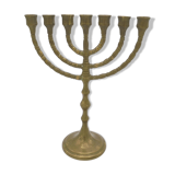 Brass ménorah chandelier