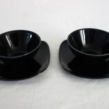 2 cups with saucers New Time Boch Frères 1955