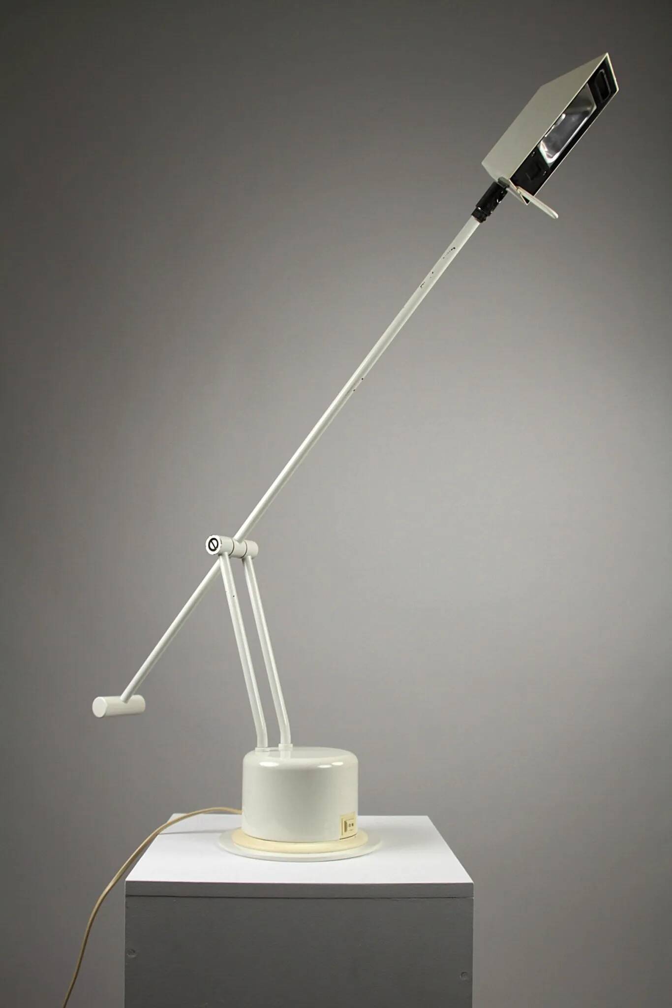Minimalist White Adjustable Desk Lamp by Massive, Belgium — 1980s