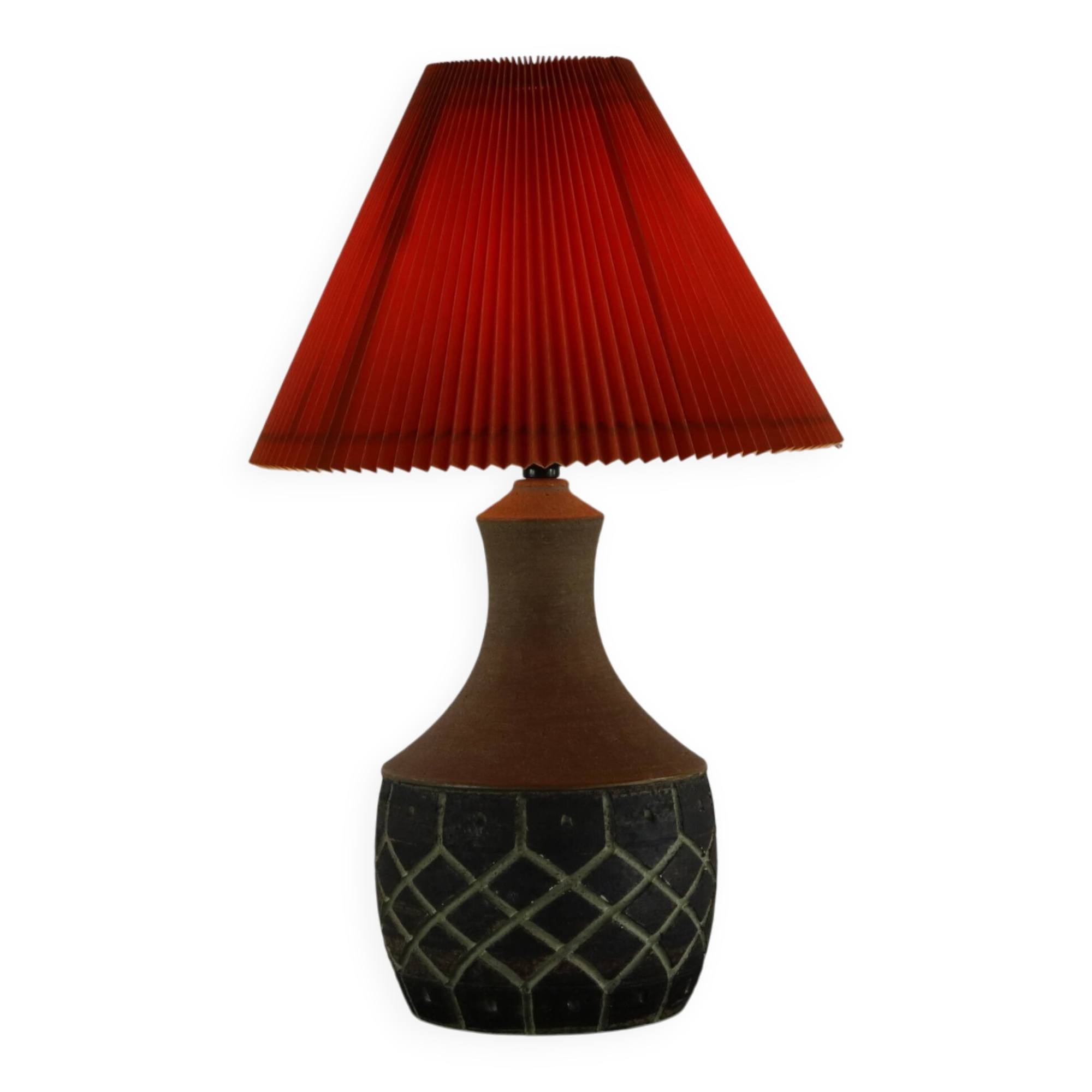 Set of two sixties design studio pottery table lamps for Chris Keramik Hasl