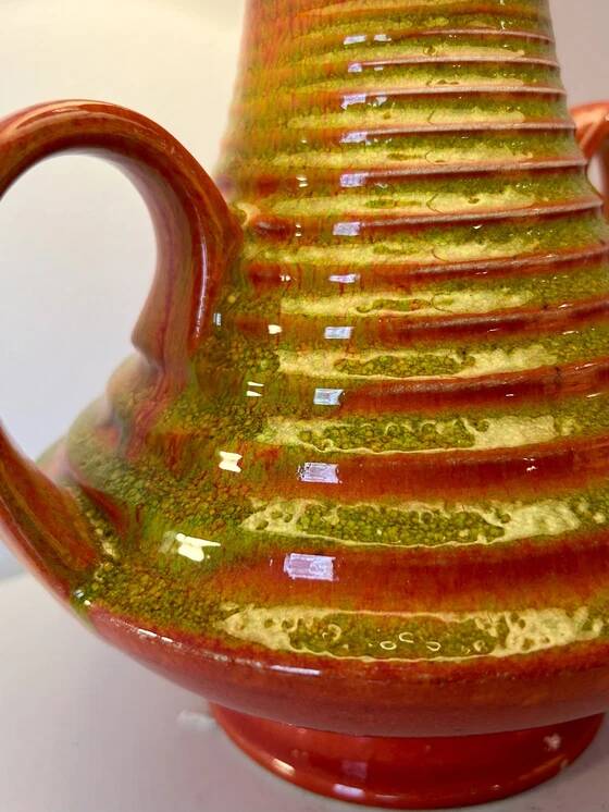 1970s sculptural vase lamp - exceptional studio ceramics