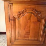 Vintage glass library in solid cherry