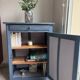 Confiturier, old Parisian sideboard, blue patina