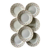 8 Creil Montereau dessert plates