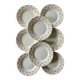 8 Creil Montereau dessert plates