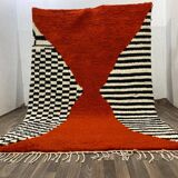 Handmade Moroccan rug, natural wool, 3x2 m.