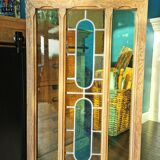 Stained glass window with framing