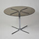 Italian Smoked Glass tubular frame round dining table 1970s