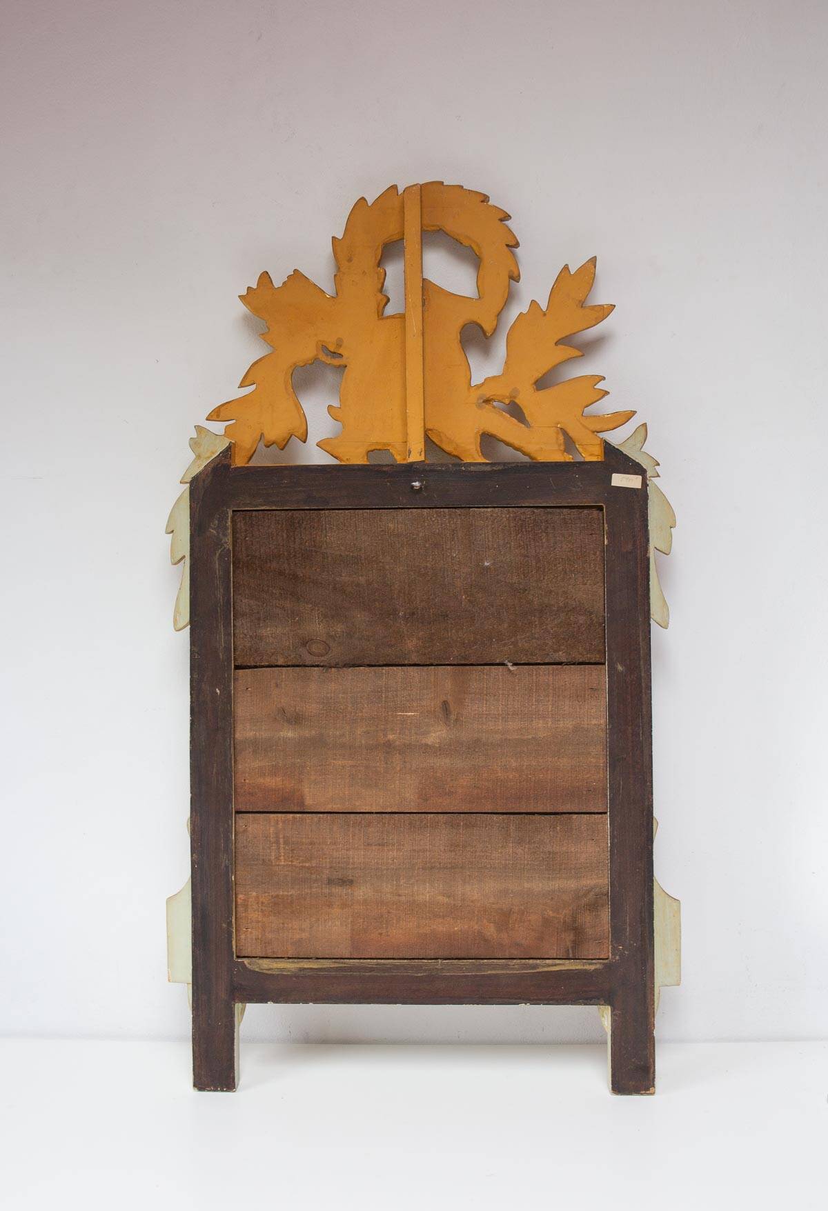 French gold mirror with a Louis XVI style pediment c. 1940/50 (95*54 cm)