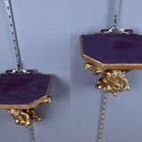 Pair of gilt wood wall consoles – late 19th century