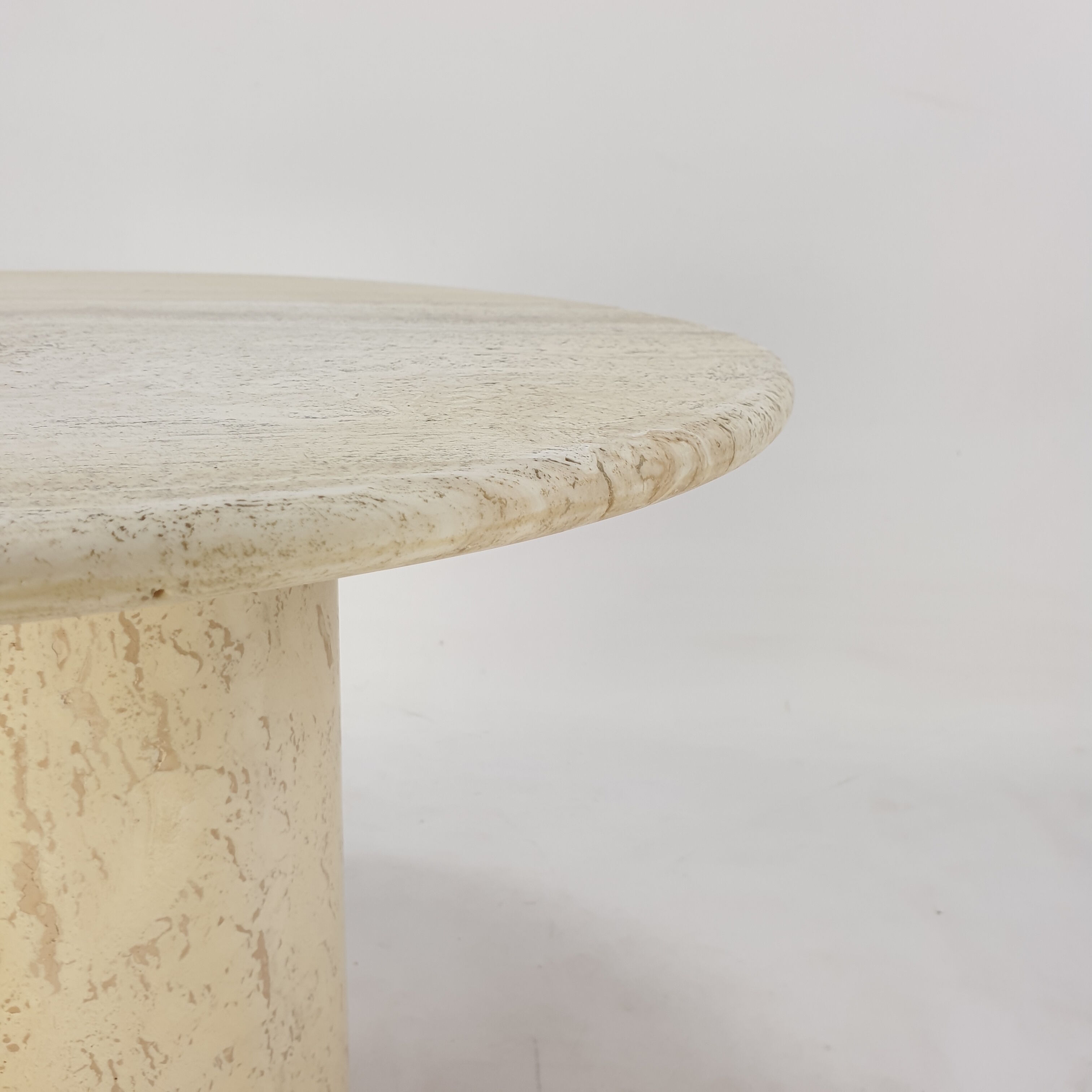 Italian Travertine Coffee Table, 1980s