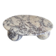 Round Coffee Table Viola Violet Marble with Ball Sphere Legs