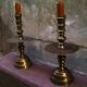 Pair of bronze candlesticks