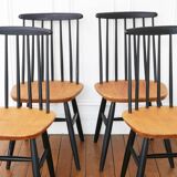 4 chaises vintage, restaurées