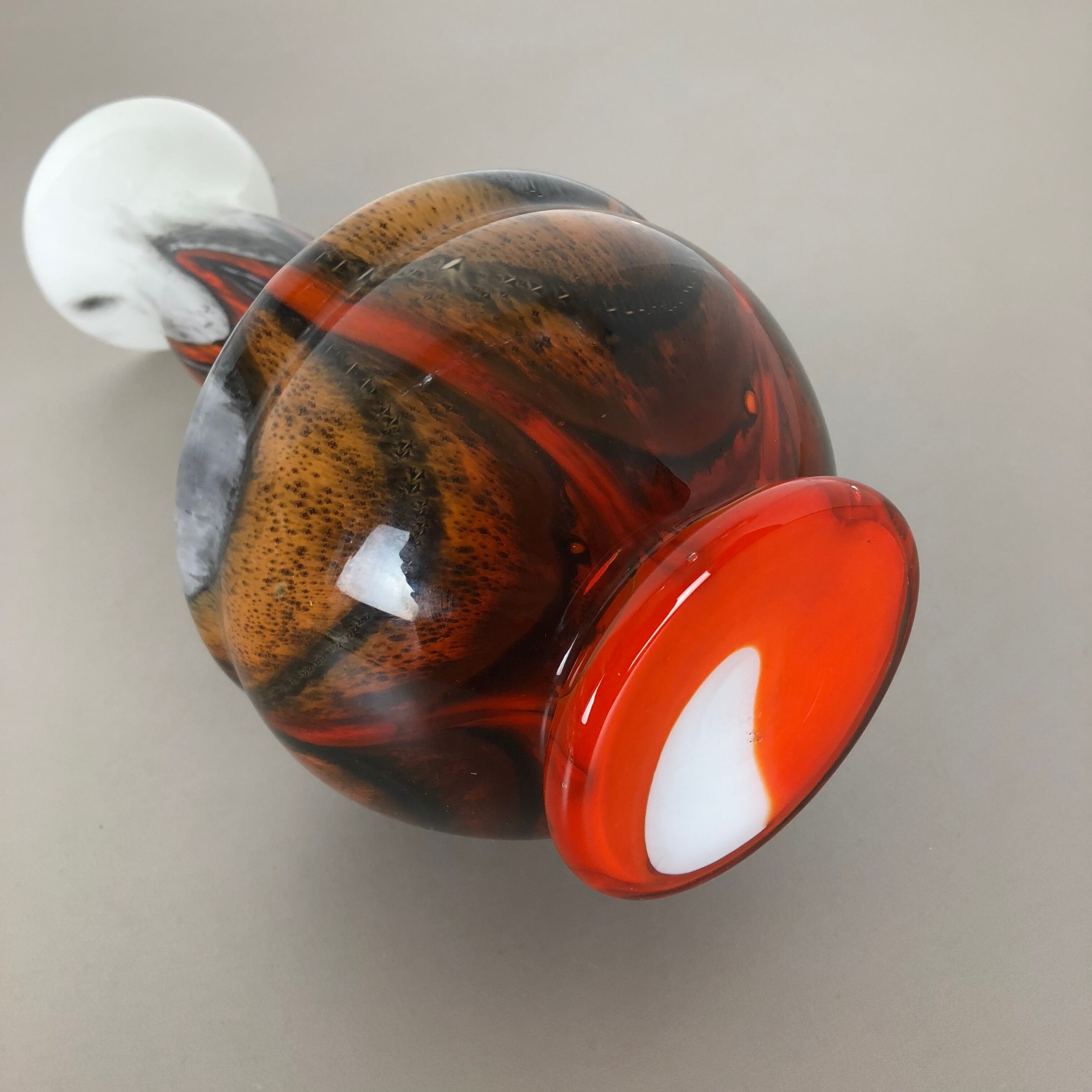 1970s opaline Florence vase designed by Carlo Moretti, Italy