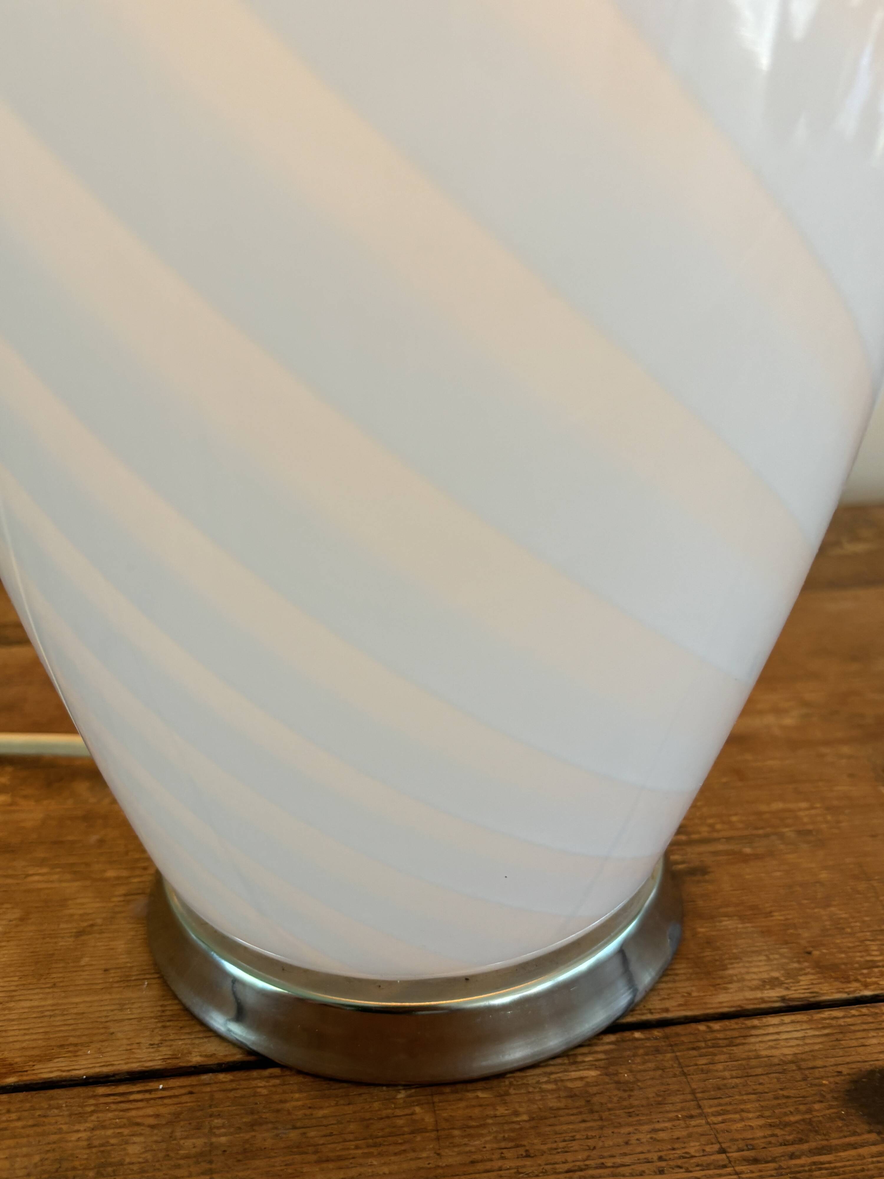 Vintage table lamp Murano glass design