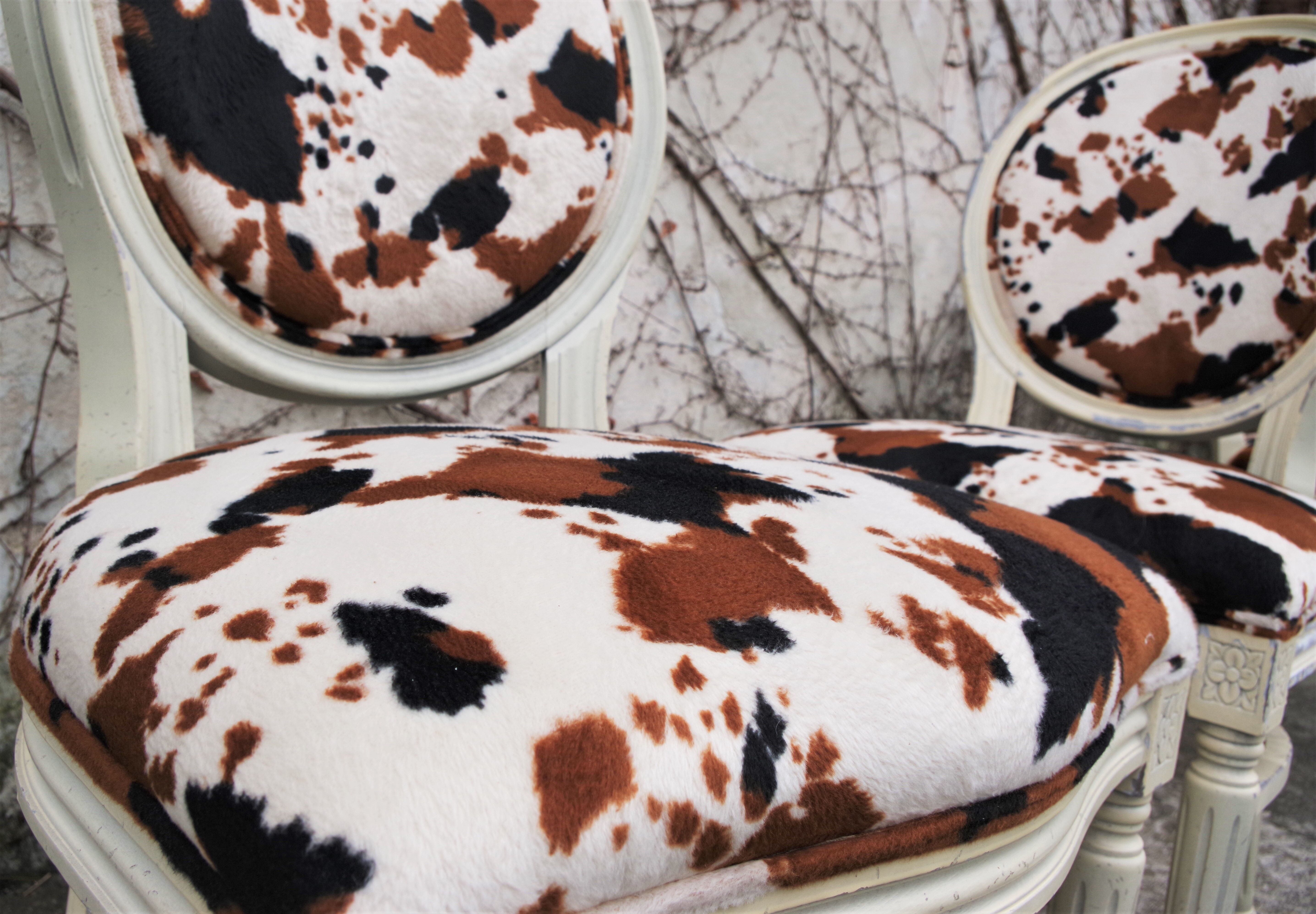 Baroque Style Wooden Dining Chairs, 1980