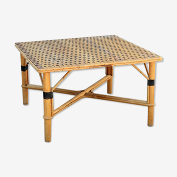 Square rattan coffee table