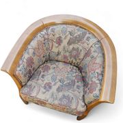 2 x armchair / club chair / floral fabric / 1980s