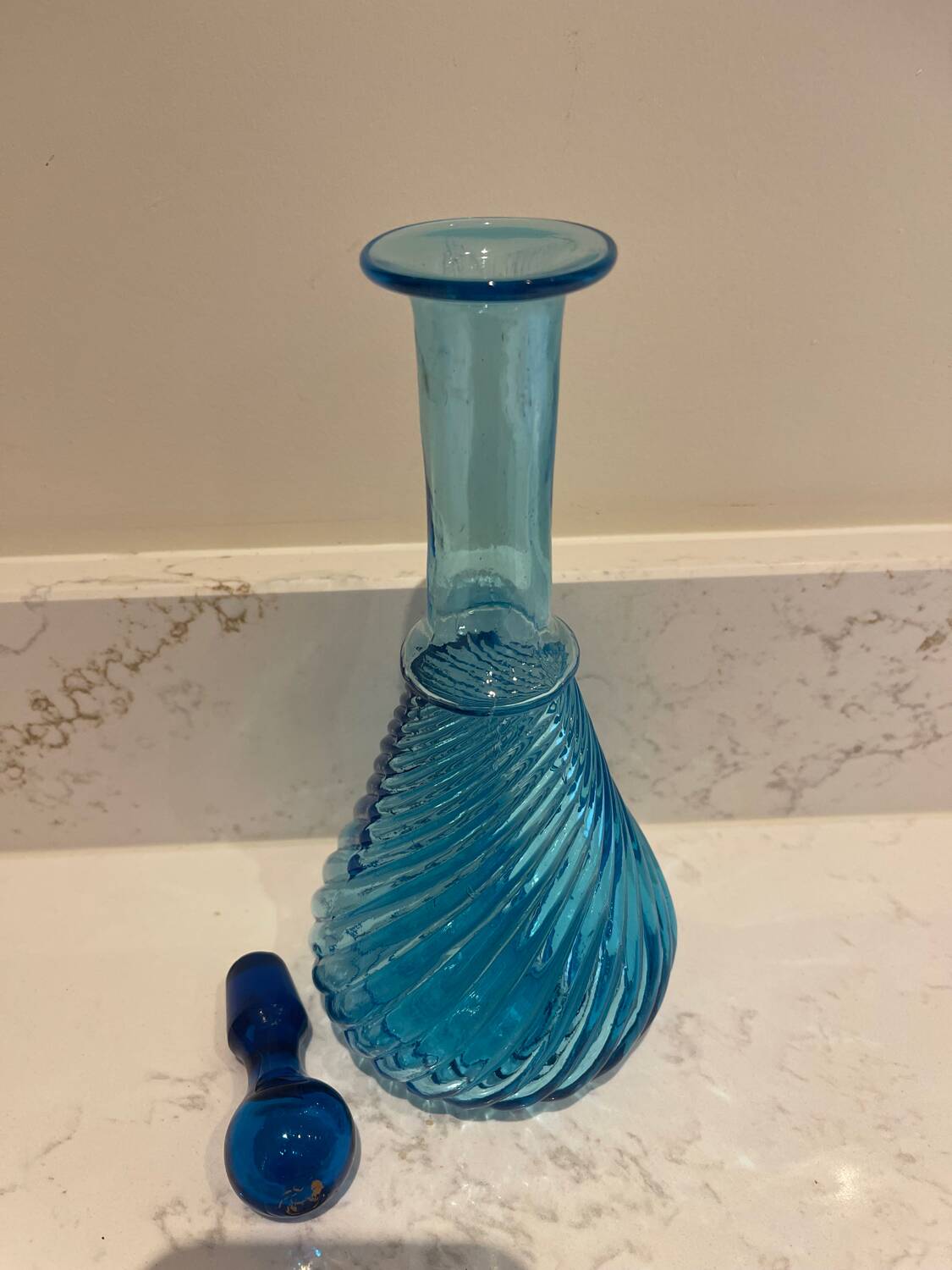 Old blue carafe