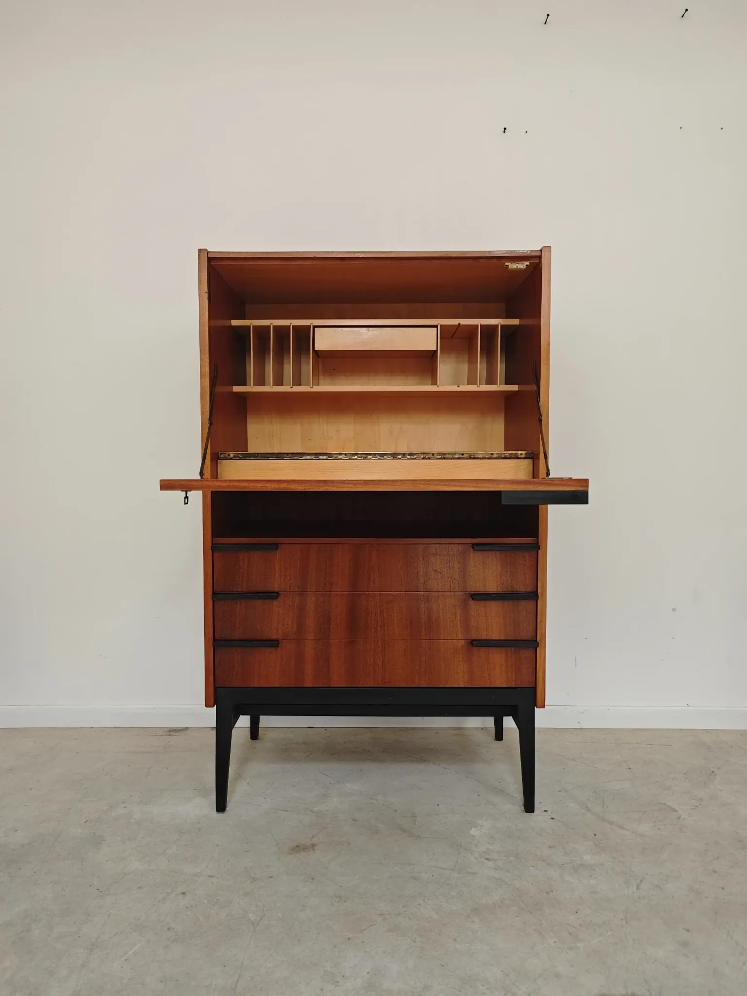 Wooden secretary by Frantisek Mezulanik for Up Zavody
